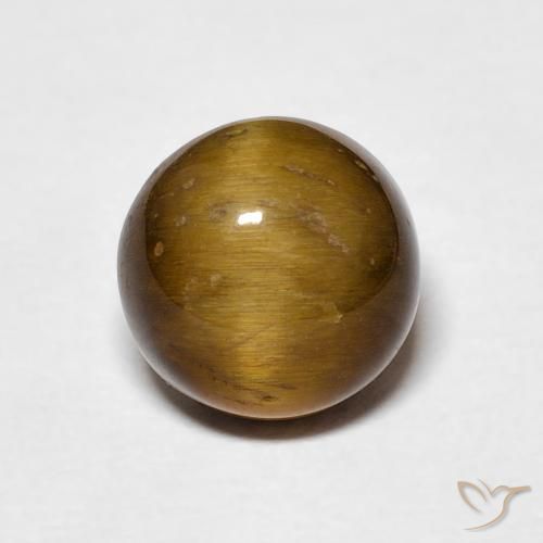 2.33ct Natural Marrón jengibre Ojo de Tigre, Redondo, Opaco