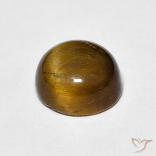 Ojo de Tigre Marrón jengibre natural de 2.33 ct, Redondo, Opaco