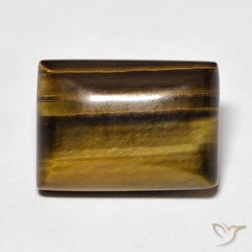 8.50ct Natural Marrón dorado Ojo de Tigre, Corte Baguette, Opaco