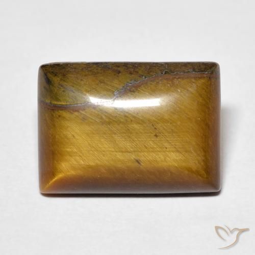 6.62ct Natural Marrón dorado Ojo de Tigre, Corte Baguette, Opaco