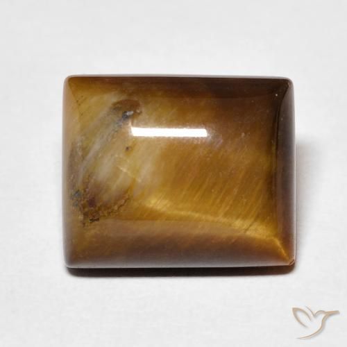 6.12ct Natural Marrón dorado Ojo de Tigre, Corte Baguette, Opaco