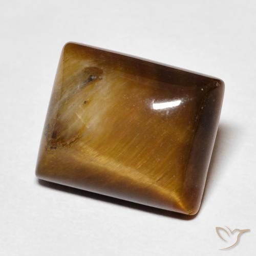 Ojo de Tigre Marrón dorado natural de 6.12 ct, Corte Baguette, Opaco