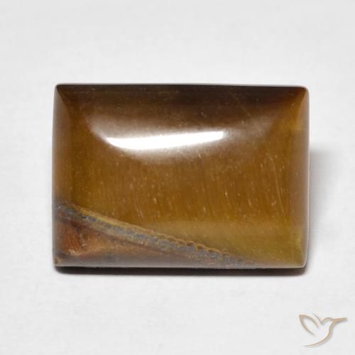 7.35ct Natural Marrón cálido Ojo de Tigre, Corte Baguette, Opaco