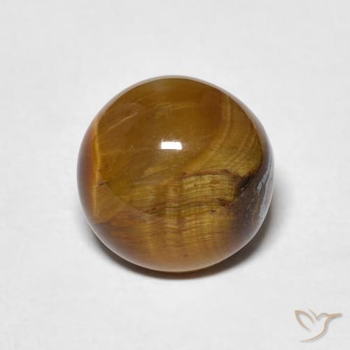 2.13ct Natural Marrón medio Ojo de Tigre, Redondo, Opaco