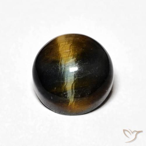 2.25ct Natural Marrón cálido Ojo de Tigre, Redondo, Opaco