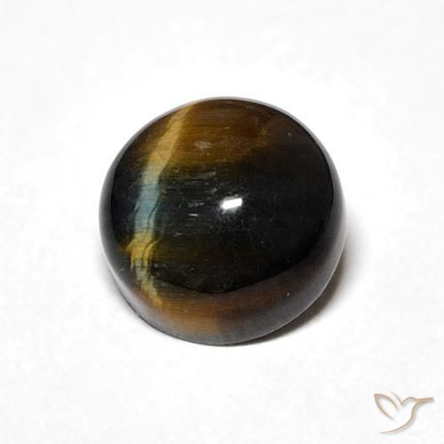 Ojo de Tigre Marrón cálido natural de 2.25 ct, Redondo, Opaco