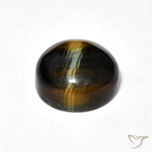 Ojo de Tigre Marrón cálido natural de 2.25 ct, Redondo, Opaco