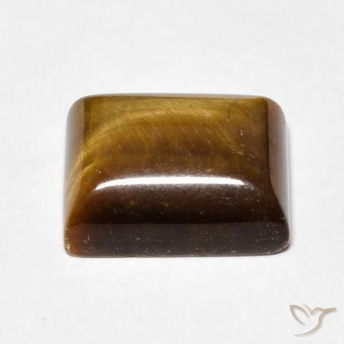 Ojo de Tigre Marrón cálido natural de 6.70 ct, Corte Baguette, Opaco
