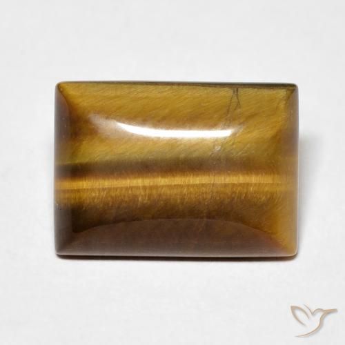6.17ct Natural Marrón cálido Ojo de Tigre, Corte Baguette, Opaco