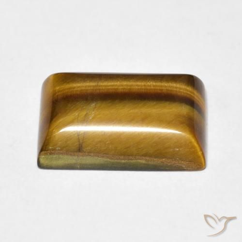 Ojo de Tigre Marrón cálido natural de 6.17 ct, Corte Baguette, Opaco