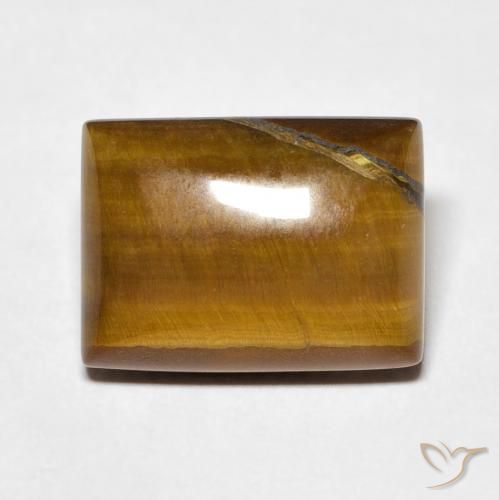 8.52ct Natural Marrón dorado Ojo de Tigre, Corte Baguette, Opaco