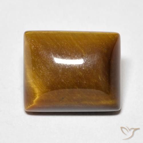 6.38ct Natural Marrón cálido Ojo de Tigre, Corte Baguette, Opaco