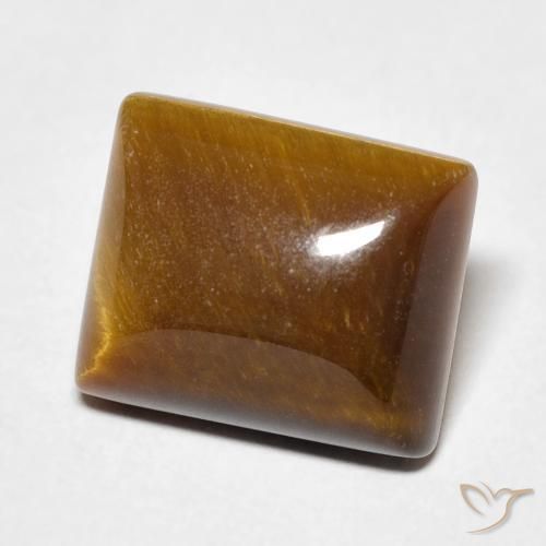 Ojo de Tigre Marrón cálido natural de 6.38 ct, Corte Baguette, Opaco