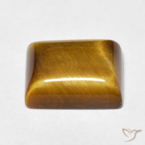 Ojo de Tigre Marrón cálido natural de 6.38 ct, Corte Baguette, Opaco