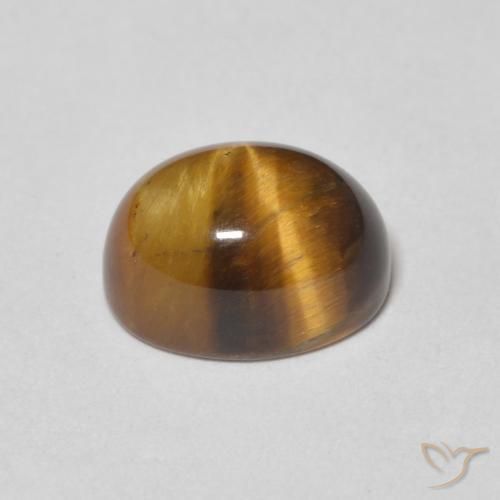 Ojo de Tigre Marrón cálido natural de 2.64 ct, Ovalada, Opaco