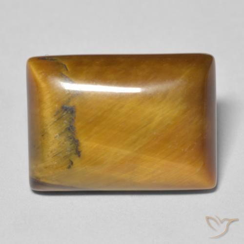 12.19ct Natural Marrón amarillento Ojo de Tigre, Corte Baguette, Opaco