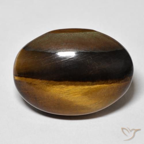 26.28ct Natural Marrón amarillento Ojo de Tigre, Ovalada, Opaco