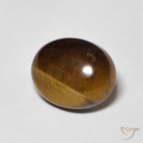 Ojo de Tigre Marrón jengibre natural de 2.83 ct, Ovalada, Opaco