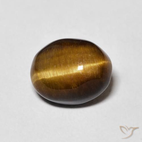 4.61ct Natural Marrón cálido Ojo de Tigre, Ovalada, Opaco