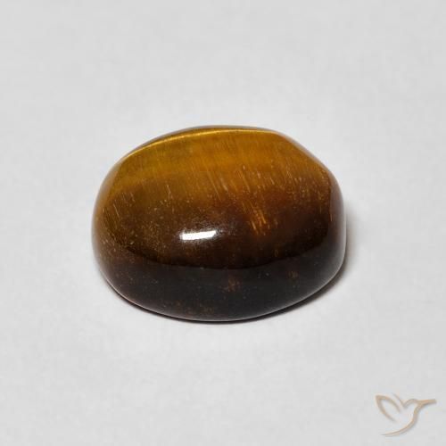 Ojo de Tigre Marrón cálido natural de 4.61 ct, Ovalada, Opaco