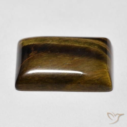 Ojo de Tigre Marrón cálido natural de 12.30 ct, Corte Baguette, Opaco