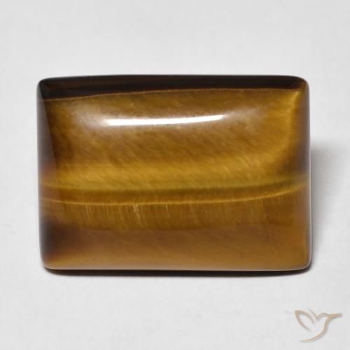 11.48ct Natural Marrón dorado Ojo de Tigre, Corte Baguette, Opaco