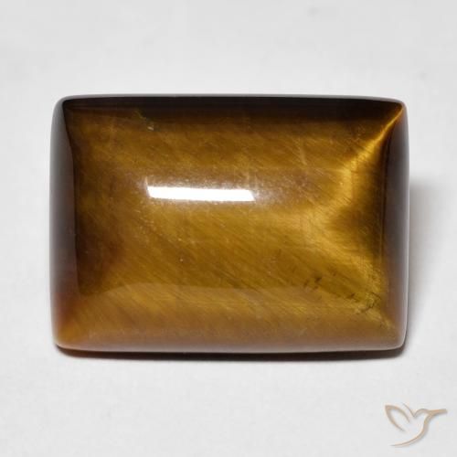 13.42ct Natural Marrón dorado Ojo de Tigre, Corte Baguette, Opaco