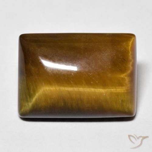 13.48ct Natural Marrón dorado Ojo de Tigre, Corte Baguette, Opaco