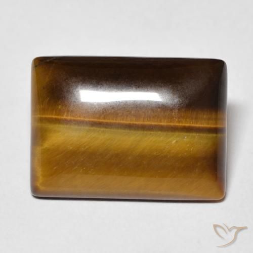 10.72ct Natural Marrón cálido Ojo de Tigre, Corte Baguette, Opaco