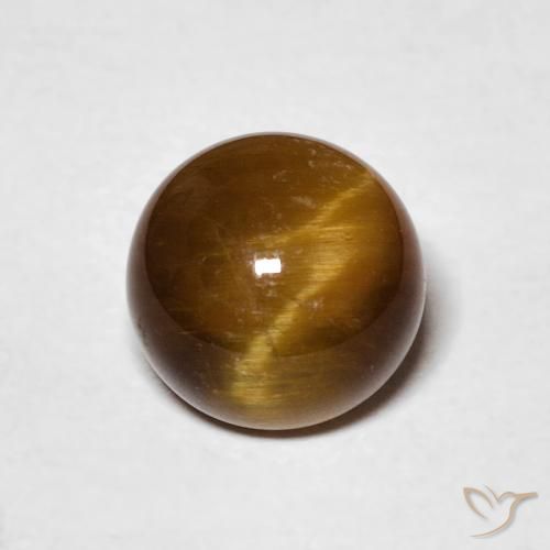 2.32ct Natural Marrón dorado Ojo de Tigre, Redondo, Opaco