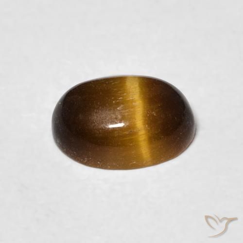 Ojo de Tigre Marrón dorado natural de 1.44 ct, Ovalada, Opaco