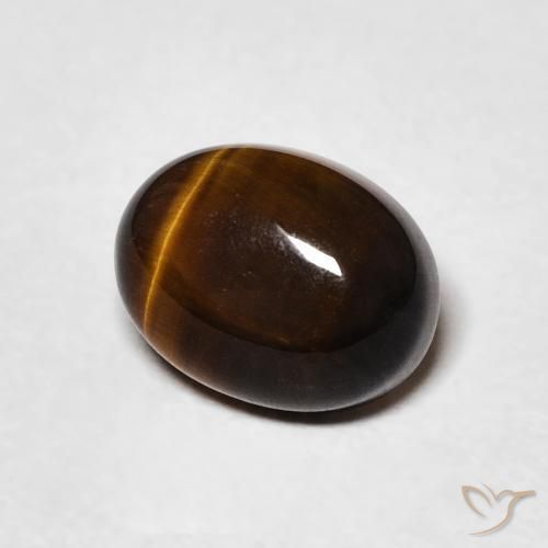 Ojo de Tigre Marrón cálido natural de 2.04 ct, Ovalada, Opaco
