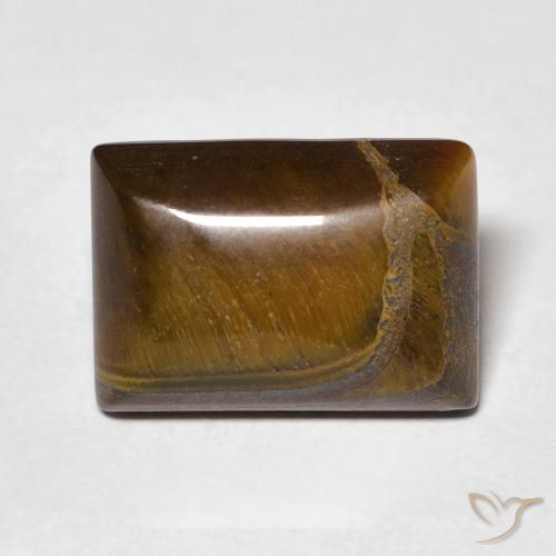 7.10ct Natural Marrón dorado Ojo de Tigre, Corte Baguette, Opaco