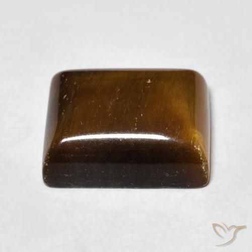 Ojo de Tigre Marrón cálido natural de 6.38 ct, Corte Baguette, Opaco