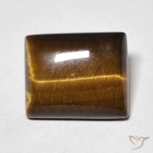 5.71ct Natural Marrón cálido Ojo de Tigre, Corte Baguette, Opaco