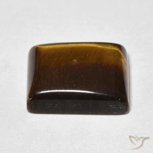 Ojo de Tigre Marrón cálido natural de 5.71 ct, Corte Baguette, Opaco