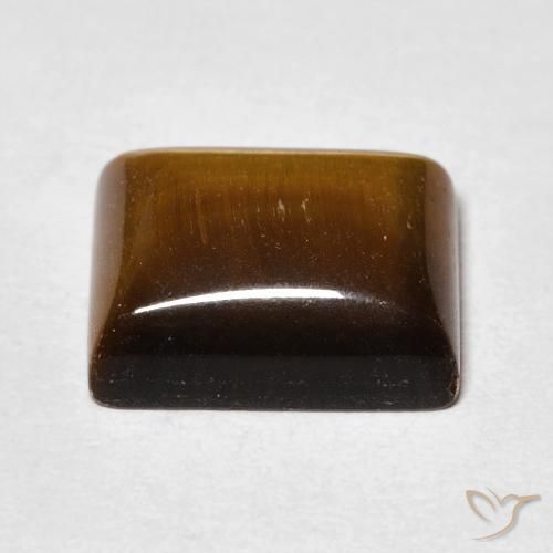 Ojo de Tigre Marrón dorado natural de 6.47 ct, Corte Baguette, Opaco