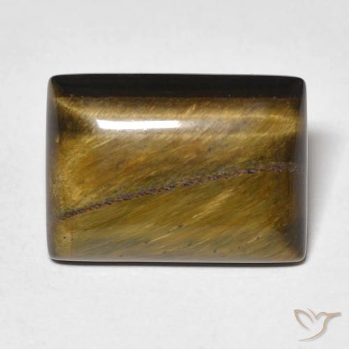 12.70ct Natural Marrón medio Ojo de Tigre, Corte Baguette, Opaco