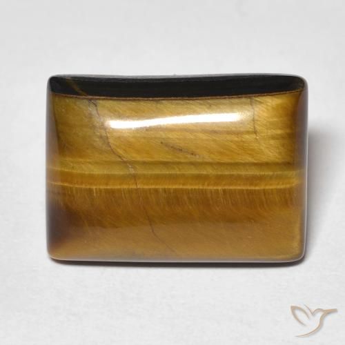 13.82ct Natural Marrón cálido Ojo de Tigre, Corte Baguette, Opaco
