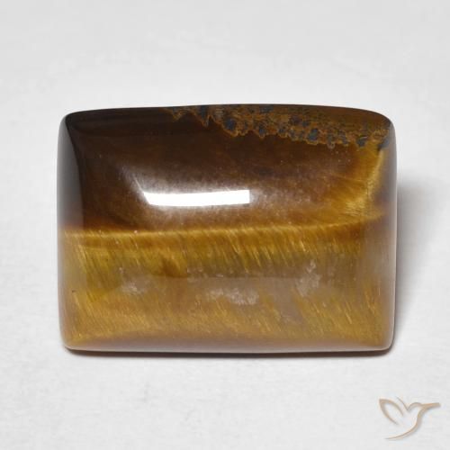 12.99ct Natural Marrón medio Ojo de Tigre, Corte Baguette, Opaco