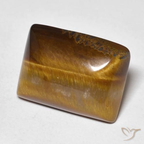 Ojo de Tigre Marrón medio natural de 12.99 ct, Corte Baguette, Opaco