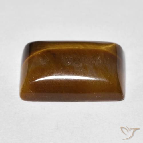 Ojo de Tigre Marrón medio natural de 12.99 ct, Corte Baguette, Opaco