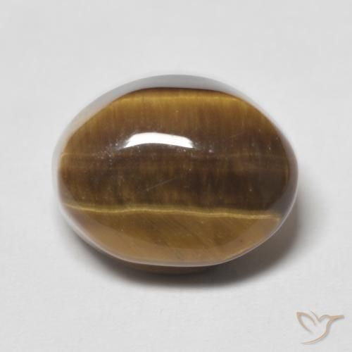 6.70ct Natural Marrón medio Ojo de Tigre, Ovalada, Opaco