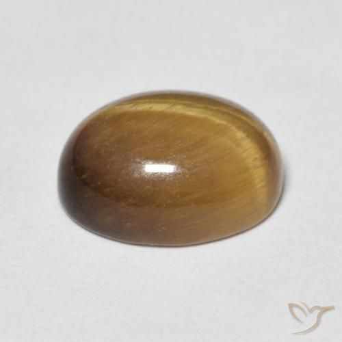 Ojo de Tigre Marrón cálido natural de 3.12 ct, Ovalada, Opaco