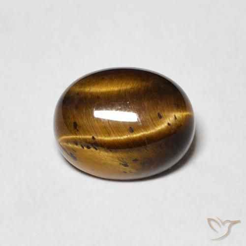 2.10ct Natural Marrón medio Ojo de Tigre, Ovalada, Opaco