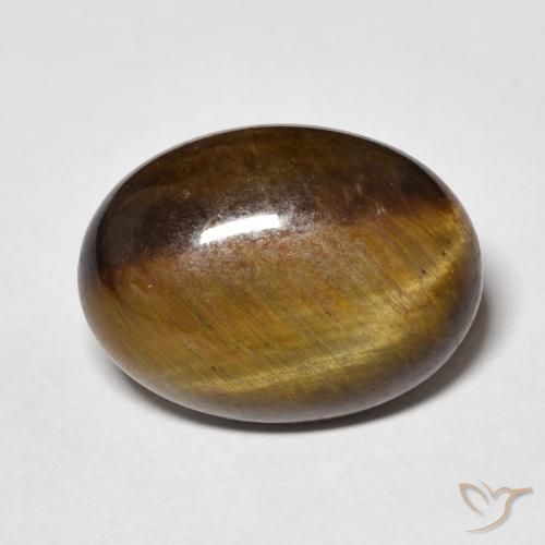 8.85ct Natural Marrón cálido Ojo de Tigre, Ovalada, Opaco