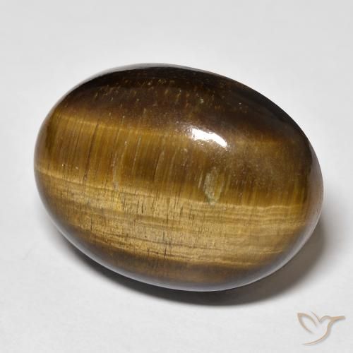 Ojo de Tigre Medium Light-Brown natural de 36.66 ct, Ovalada, Opaco