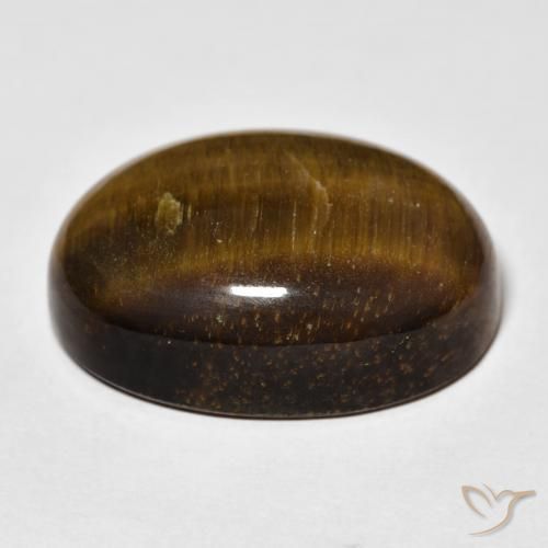 Ojo de Tigre Medium Light-Brown natural de 36.66 ct, Ovalada, Opaco