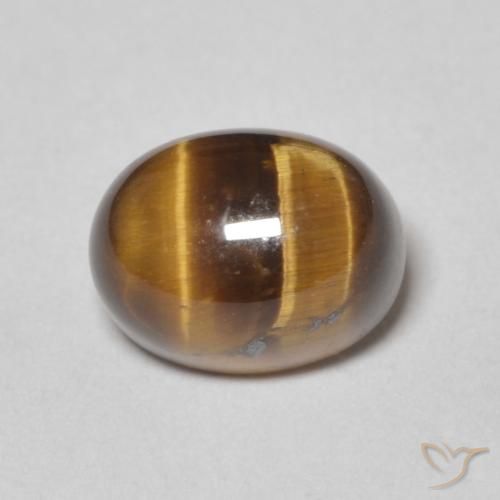 2.83ct Natural Marrón jengibre Ojo de Tigre, Ovalada, Opaco