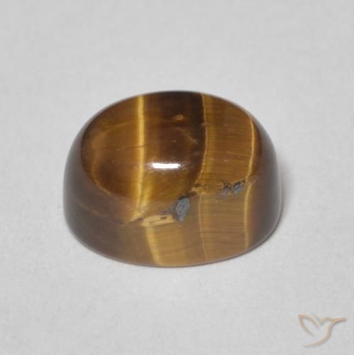 Ojo de Tigre Marrón jengibre natural de 2.83 ct, Ovalada, Opaco